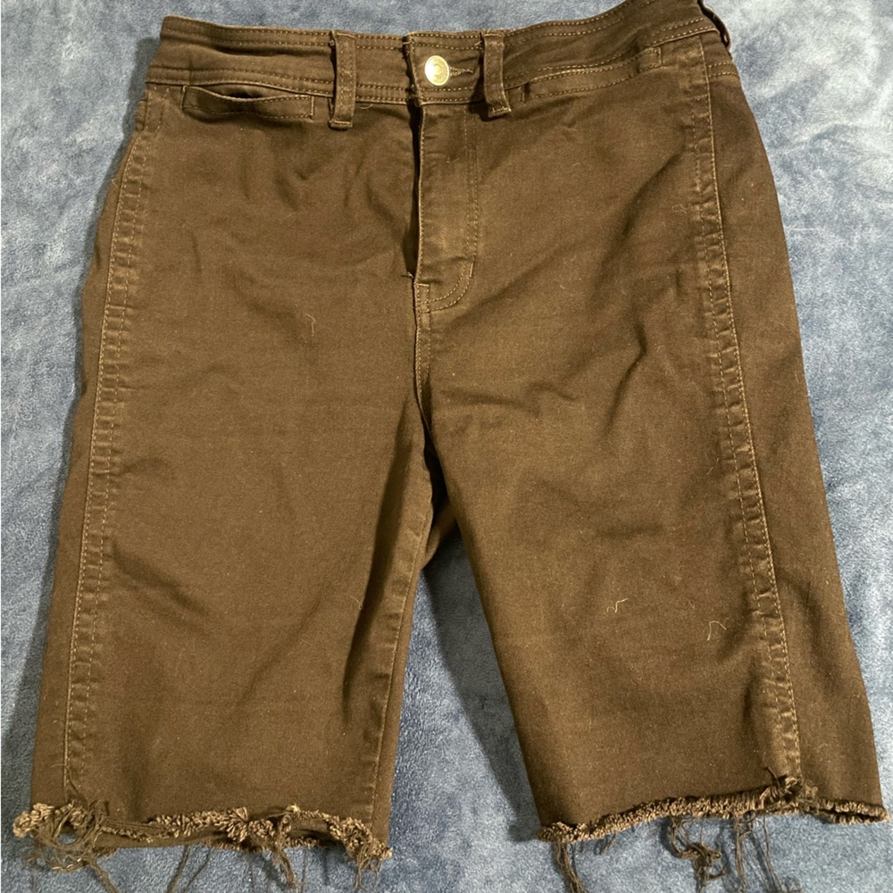 FREE PEOPLE Cut Off Shorts In Black